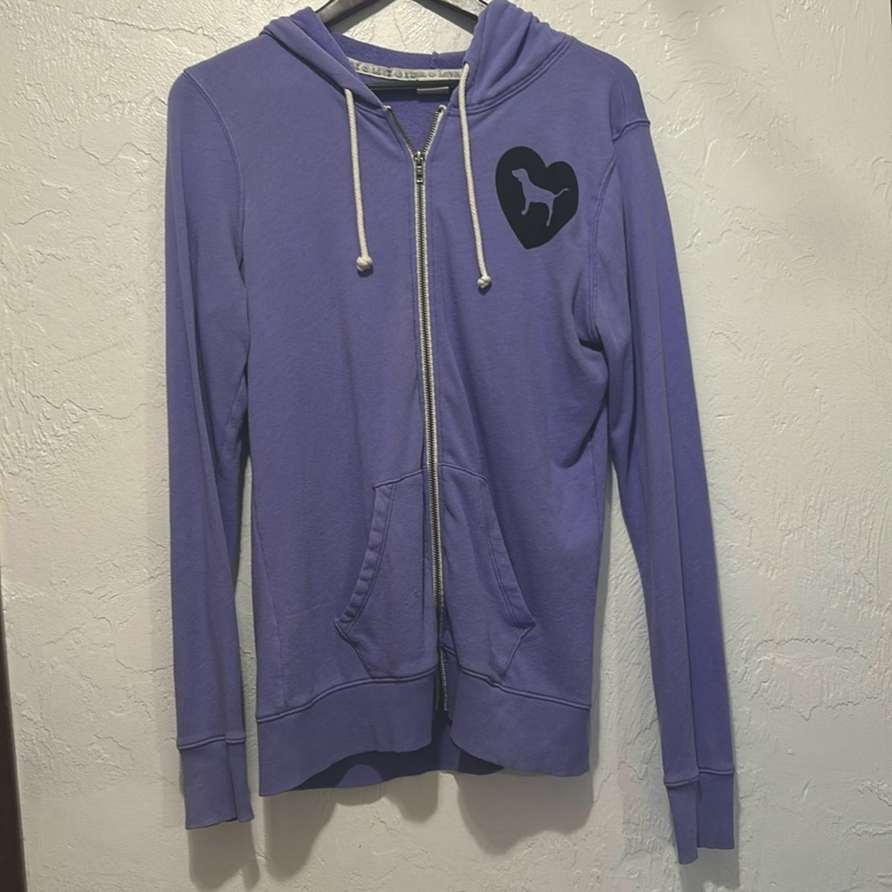 Y2K Victorias Secret Pink Full Zip Hoodie Medium Purple